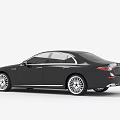 Luxury Black Sedan with Streamlined Body Design Chrome Accents and Large Alloy Wheels