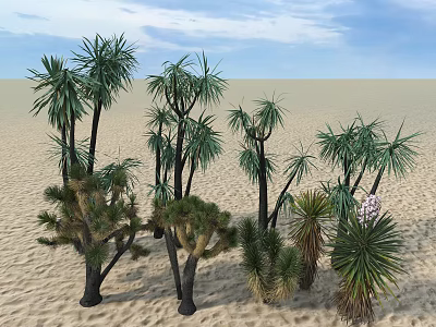 modern plant desert green plant 3d model