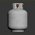 Household Essential White Gas Cylinder With Red Cap And Gold Valve