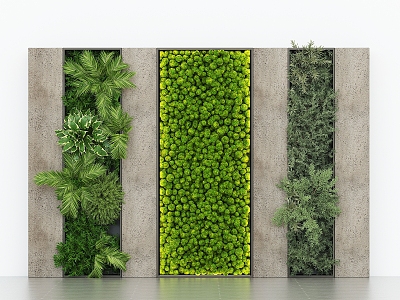 modern plant wall landscape wall green plant wall screen partition wall landscaping wall 3d model