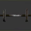 Pair Of Vintage Metal Dumbbells With Classic Weight Plates And Iron Bars For Home Fitness