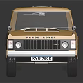 Yellow Classic Land Rover Model Car With Retro Design And Shiny Exterior
