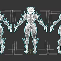 Detailed Sci Fi Game And Movie Character With Futuristic Armor And Glowing Accents