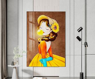 Modern Figure Painting Children's Decorative Painting Combination 3d model