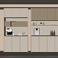 Modern Simple Wine Cabinet Sideboard 3d model