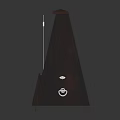 Classic Wooden Metronome With Brown Finish And Pyramidal Shape For Musical Practice