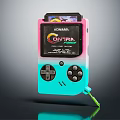 Modern game console 3d model