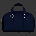 Fashionable Blue Handbag With Double Handles And Metal Buckles For Everyday Use