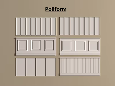 Poliform Wall Paneling Various Styles And Designs For Interior Decor 3d model