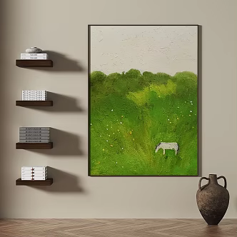 Light Luxury Abstract Decorative Painting 3d model
