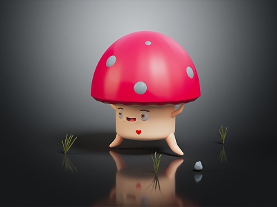 Modern Game Character Cartoon Mushroom Cartoon Doll Cartoon Mushroom Doll 3d model