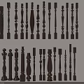 Various Styles Of Decorative Wooden Balusters For Staircase And Home Use