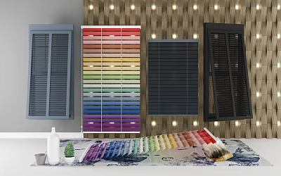 Modern venetian blinds venetian blinds combination 3d model Modern venetian blinds venetian blinds combination 3d model