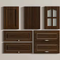 Wooden Cabinet Doors And Drawer Fronts With Various Panel Designs And Glass Inserts