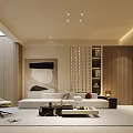 Modern Living Room Design With White Sofa Green Armchair Coffee Table Artwork And Bookshelf