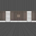 Modern Feature Wall Design With Grille Patterns And Stone Materials 3d model