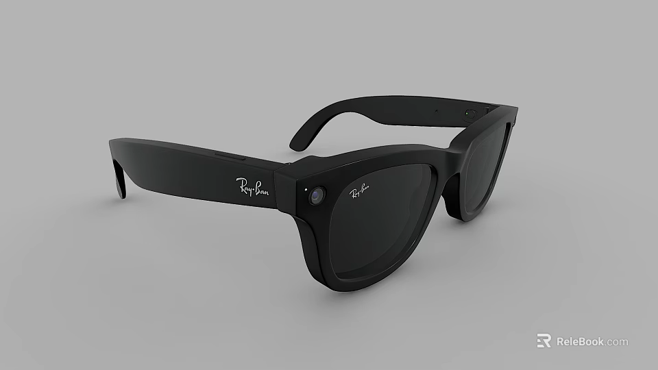 Classic Black Ray Ban Sunglasses Stylish Design For Men And Women 3d model 