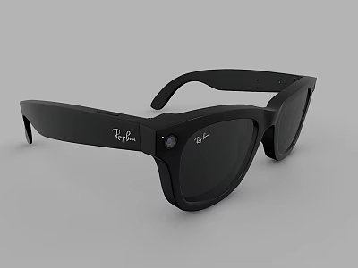 Classic Black Ray Ban Sunglasses Stylish Design For Men And Women 3d model