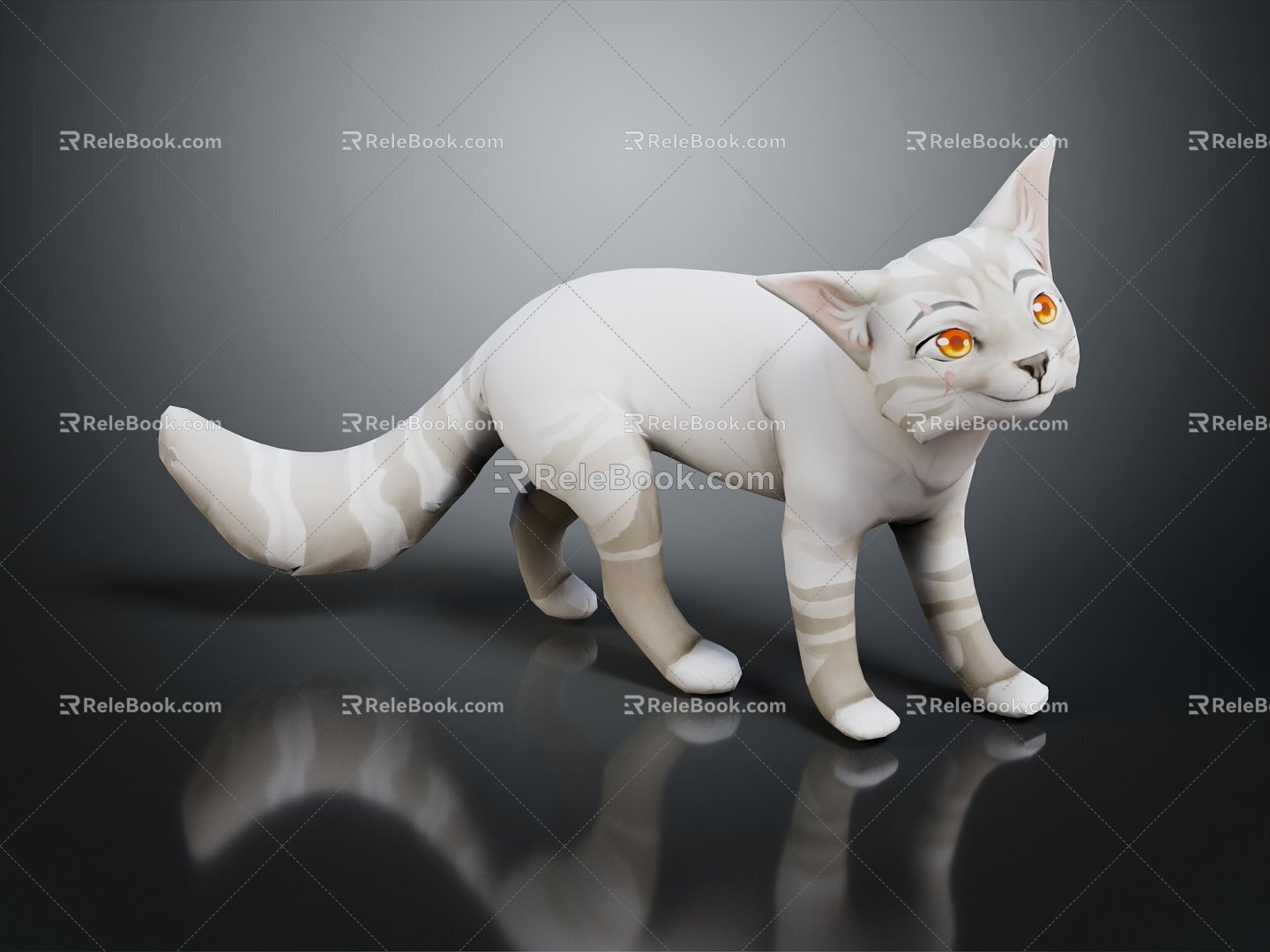 Modern Cat Kitten Flower Cat Domestic Cat 3d model