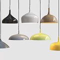 Modern Pendant Lights With Bell Shaped Design In Multiple Color Options 3d model
