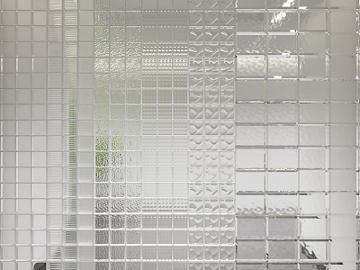 partition glass brick partition glass wall glass 3d model