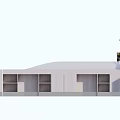 Modern reception desk 3d model