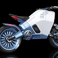 Mercedes-Benz Futuristic Concept Motorcycle With Modern Sleek Design And LED Lighting Features
