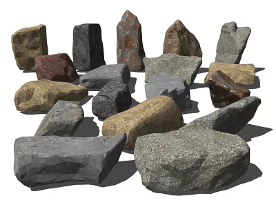 Modern Stone Landscape Stone 3d model