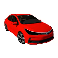 Red Modern Sedan With Sleek Body Stylish Black Wheels And Front Grille