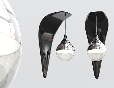 modern wall lamp black wall lamp 3d model