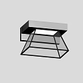 Sleek Modern Black Frame Wall Lamp With Glass Panel Illuminating Wall