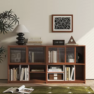 Nordic Middle Ancient Side Cabinet Book Ornaments 3d model