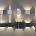 Modern Wall Lamps Featuring Various Designs And White Black Colors Mounted On Wall For Interior