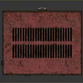Vintage Rusty Red And Gray Equipment With Worn Surface Handle Ports And Vents