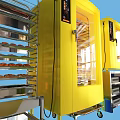Yellow Kitchen Storage Cabinets With Glass Door Metal Racks And Cart