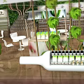 Kadac Exhibition Booth with Green Decor Product Displays Modern Structure and Branded Signage