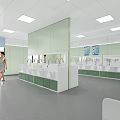 Modern Operating Room With Green Walls Surgical Table Surgical Lights Display Screen And Medical Equipment