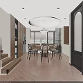 Warm Modern Wood Tone Living And Dining Room Interior Design With Cozy Home Furnishings