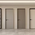 Modern Flush Doors With Various Designs Colors And Materials For Interior 3d model