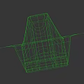 Modern Abstract 3D Metallic Sculpture With Geometric Folded Design And Grey Panel