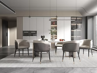 Light Luxury Restaurant 3d model