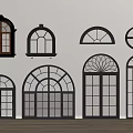 Various Arched Circular Decorative Window Designs With Wooden Frames And Patterns