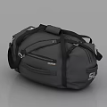 Gray Duffel Bag Featuring Black Straps Zipper Design And SL Brand Logo