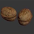 Whole Fresh Walnuts With Textured Shells And Natural Surface On Dark Background
