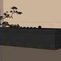 New Chinese Sales Office Front Desk Hotel Reception Desk 3d model