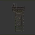 Tower defense sentry tower air defense watchtower observatory tower loft 3d model