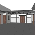 Modern Patio Awning With Transparent Roof And Support Structure For Outdoor Terrace