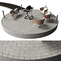 Outdoor lounge chair grill 3d model