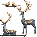 Modern furnishings ornaments Deer craft ornaments 3d model