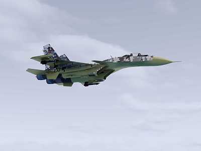 Su-37 fighter SU37 3d model